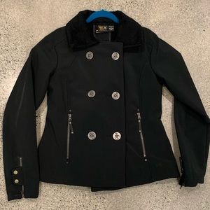 Mountain Hardwear soft shell nylon peacoat